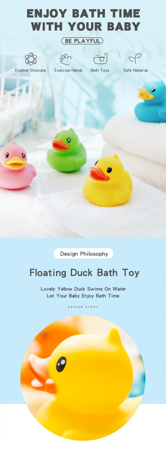 OEM Plastic Ducks For The Bath Pvc Material BSCI ISO Certification 0