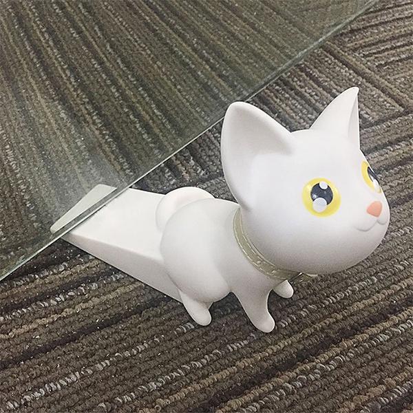 Hard PVC cat shaped door stop , cute door wedge OEM for Gift 1