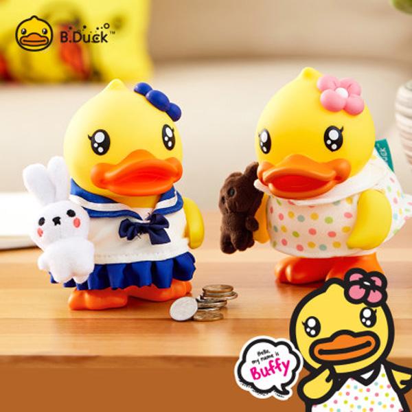 ODM Yellow Duck Piggy Bank Non Phthalate Pvc Polyester Material 1