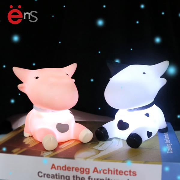 Colorful LED Cow Night Light Soft Rubber PVC Material For Kids Gifts 0