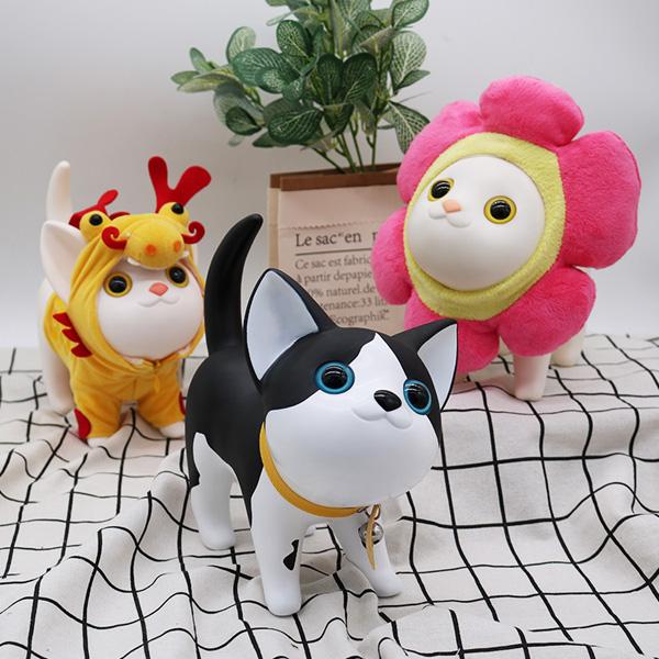Non Phthalate PVC Plastic Toys , Unbreakable Cat Saving Bank ISO certificate 0