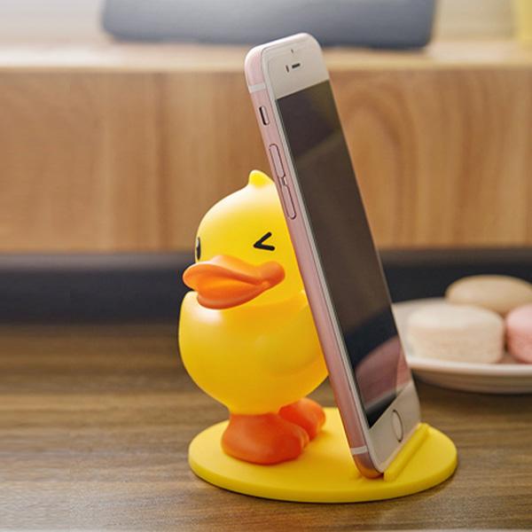 Cartoon PVC Duck Phone Holder Adjustable 8.6×8.6×9.3cm Size 0