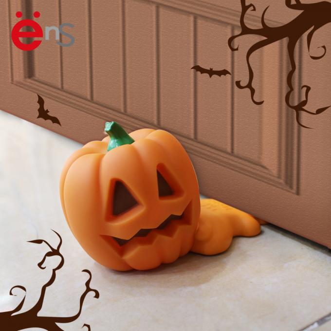 Halloween Pumpkin PVC Door Stopper Unbreakable Non phthalate Material 0