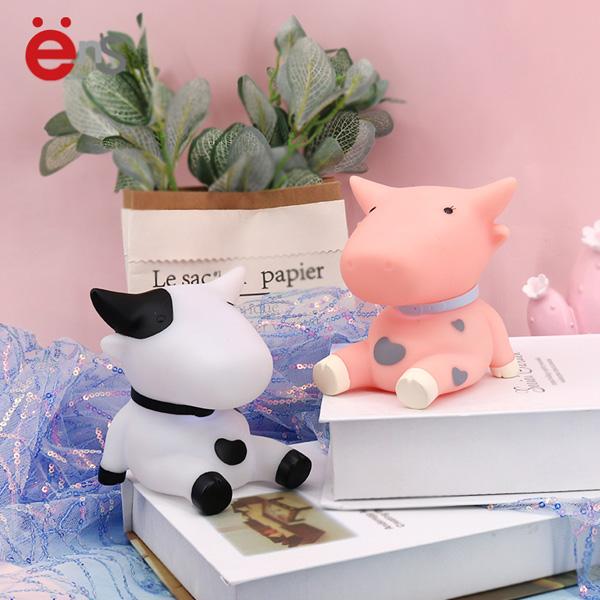 Eco PVC Soft LED Night Light Cow Shaped 9cm×7.5cm×10cm Size 0