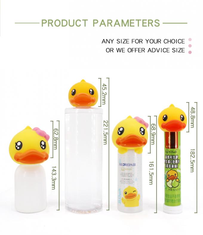Vinyl PVC Plastic Toys Yellow Cute Duck Head For Party Decoration 0