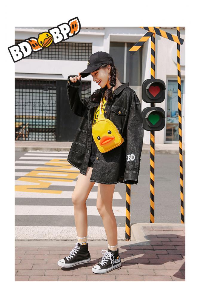 Customize Duck Cute Backpack Bag Non Phthalate PVC Women Fanny Pack Bag 1