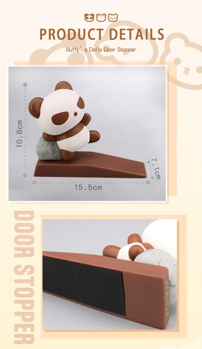 Eco friendly PVC Panda Door Stopper Decorative Animal Door Wedge 1
