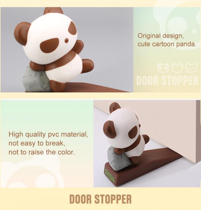 Eco friendly PVC Panda Door Stopper Decorative Animal Door Wedge 2