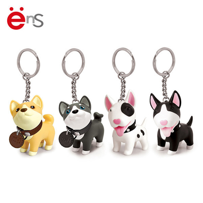 buy Dog Shape Promotional Plastic Keychain Non Phthalate PVC PU material online manufacturer