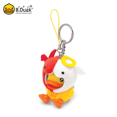 B Duck PVC Key Chain Toy , Custom Printed Plastic Key Tags  4.5×5×4.5cm Size