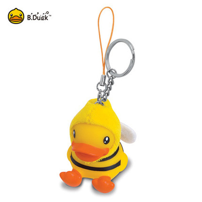 PVC 3D Plastic Animal Keychains Silk screen printing 4.5×5×5.5cm Size