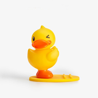 Cartoon PVC Duck Phone Holder Adjustable 8.6×8.6×9.3cm Size
