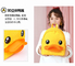 Custom Cute Backpack Bag Yellow Color Non Phthalate PVC Nylon Canvas B DUCK