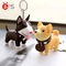 Dog Shape Promotional Plastic Keychain Non Phthalate PVC PU material