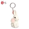 OEM ODM Promotional Plastic Keychain , Rabbit Key Ring Eco Friendly Material