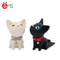 Hard PVC cat shaped door stop , cute door wedge OEM for Gift