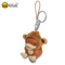 PVC 3D Plastic Animal Keychains Silk screen printing 4.5×5×5.5cm Size