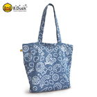 Foldable Promotional Canvas Tote Bags With Logo Reusable 47×68 cm Size
